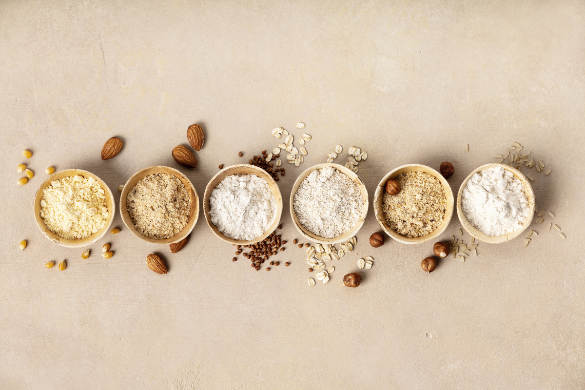 Various Gluten Free Flour Almond Flour, Oatmeal Flour, Buckwheat Flour, Rice Flour, Corn Flour